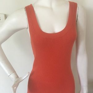 New York & Company Orange Tank Sweater Sz M